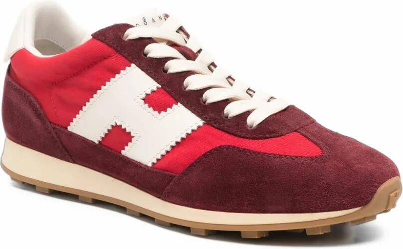 Hogan Athletic logo-patch panelled sneakers Rood - Foto 3