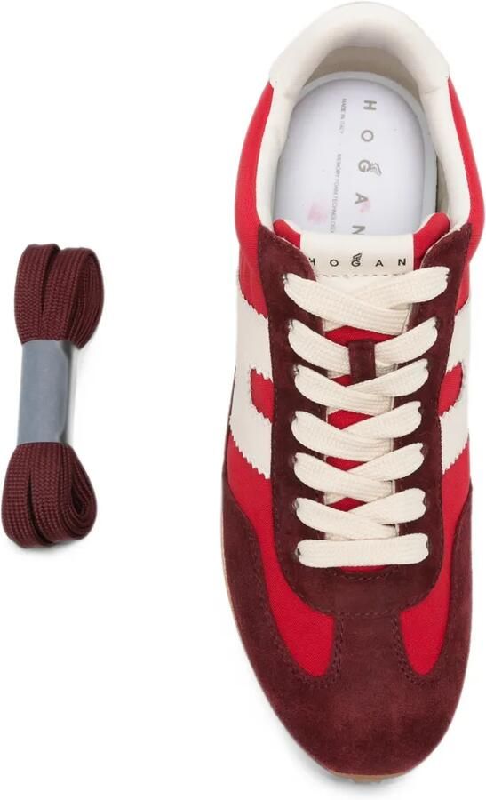Hogan Athletic logo-patch panelled sneakers Rood - Foto 2