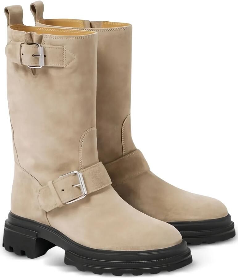 Hogan Biker boots met gesp Beige