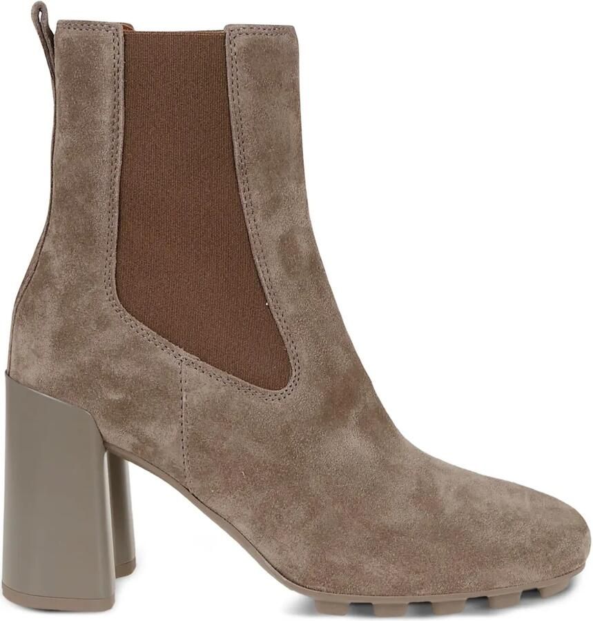 Hogan Chelsea laarzen met blokhak Beige