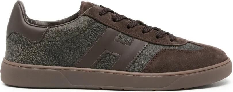 Hogan Cool suède sneakers met logo-patch Bruin - Foto 4