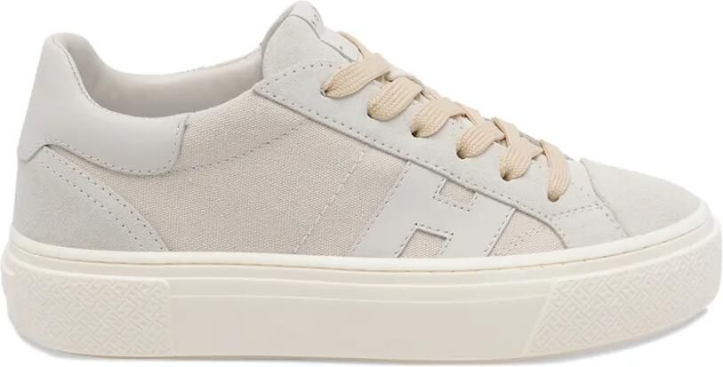 Hogan Crosswind low-top sneakers met logo Beige