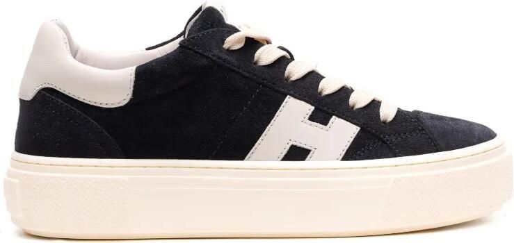 Hogan Crosswind sneakers met plateauzool en ronde neus Blauw