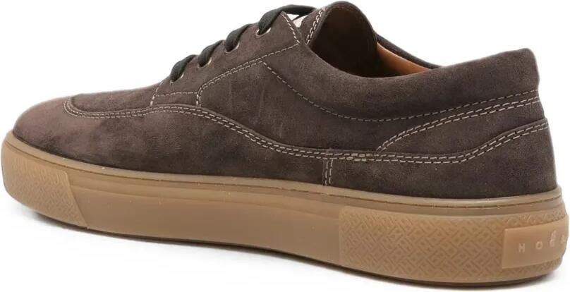 Hogan Crosswind suede sneakers Bruin - Foto 2