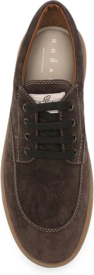 Hogan Crosswind suede sneakers Bruin - Foto 3