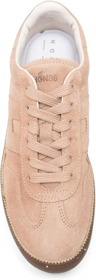 Hogan Suède sneakers verfraaid met kristallen Beige