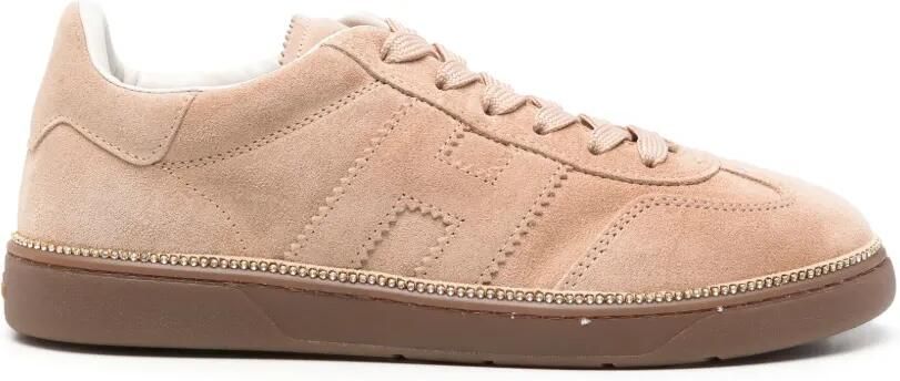 Hogan Suède sneakers verfraaid met kristallen Beige - Foto 4