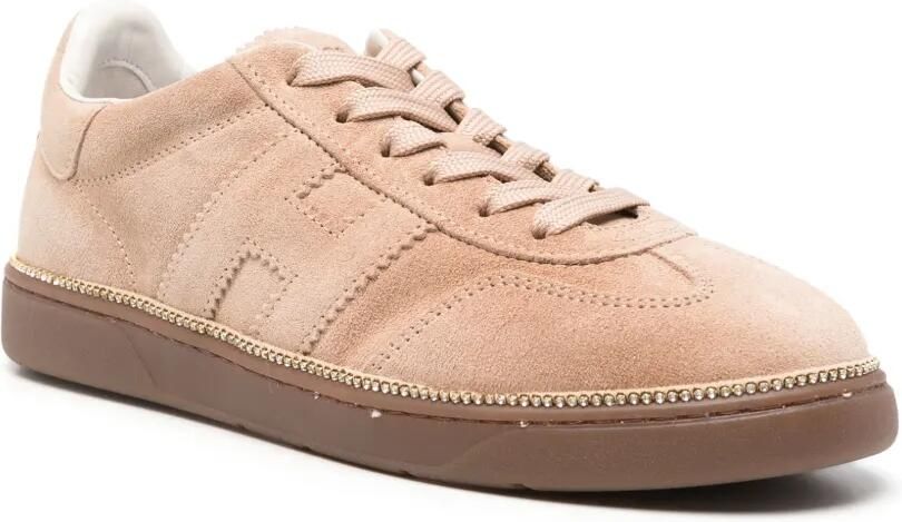 Hogan Suède sneakers verfraaid met kristallen Beige - Foto 2