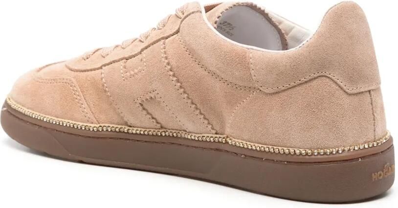 Hogan Suède sneakers verfraaid met kristallen Beige - Foto 3