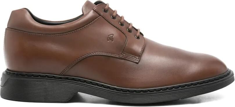 Hogan Derby schoenen met logo-reliëf Bruin