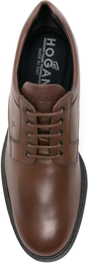 Hogan Derby schoenen met logo-reliëf Bruin - Foto 4
