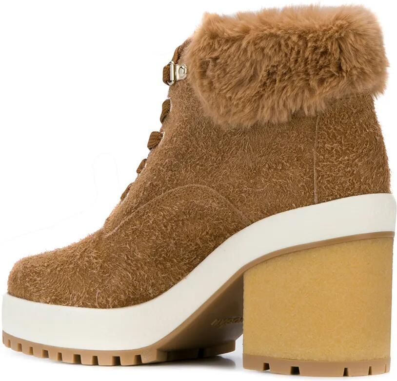 Hogan Enkellaarzen met imitatiebont Beige - Foto 2