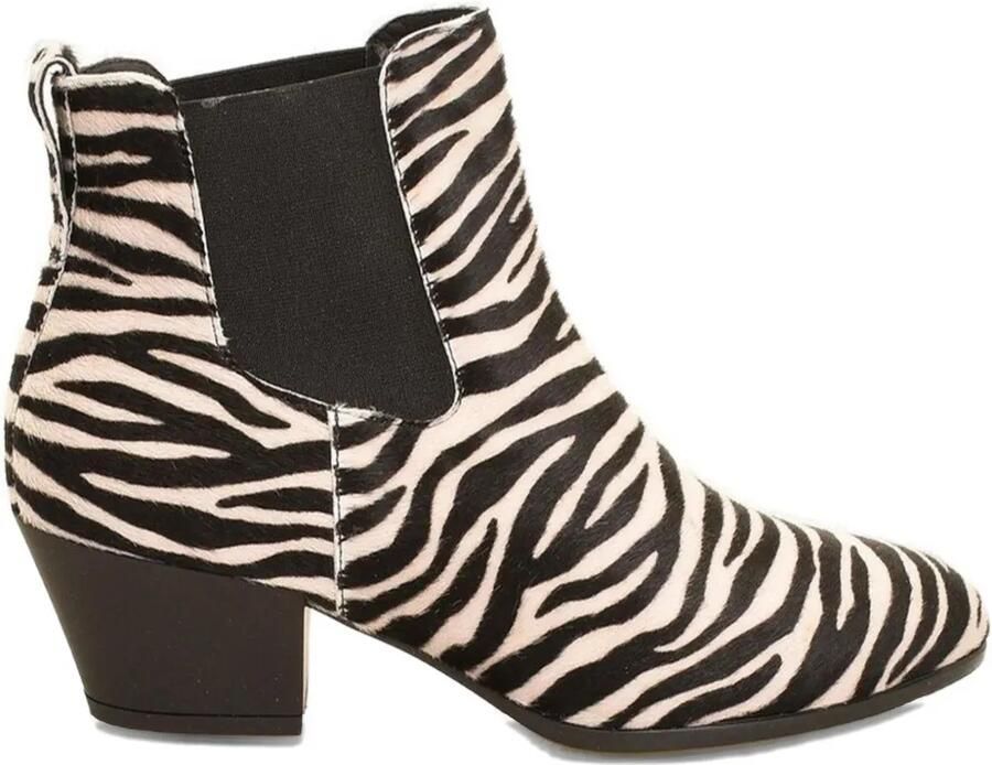 Hogan Enkellaarzen met zebraprint Zwart
