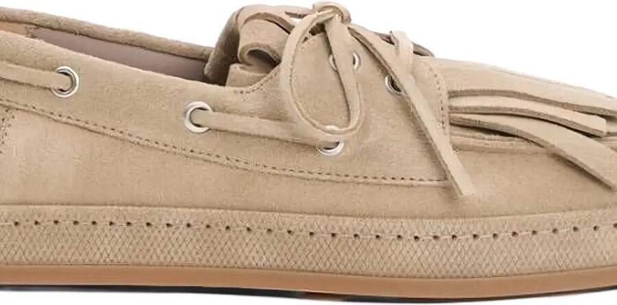 Hogan fringe-detail suede loafers Beige - Foto 2