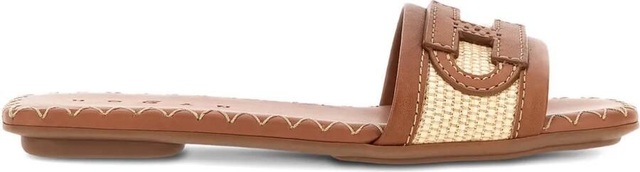 Hogan Geweven sandalen met logodetail Bruin