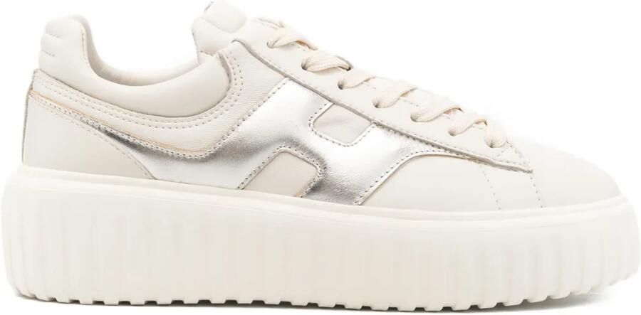 Hogan H-Stripes sneakers met plateauzool Beige