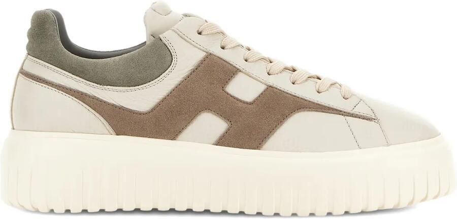 Hogan H-Stripes sneakers met plateauzool Beige