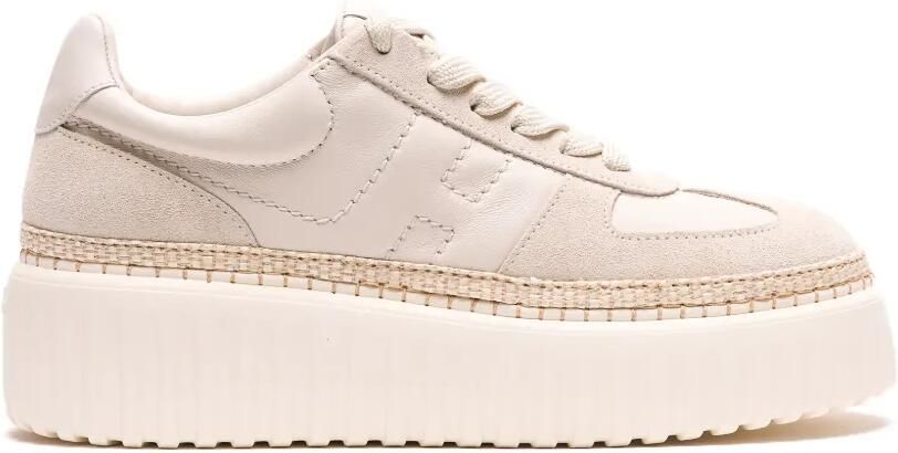 Hogan H-Stripes sneakers met plateauzool Beige