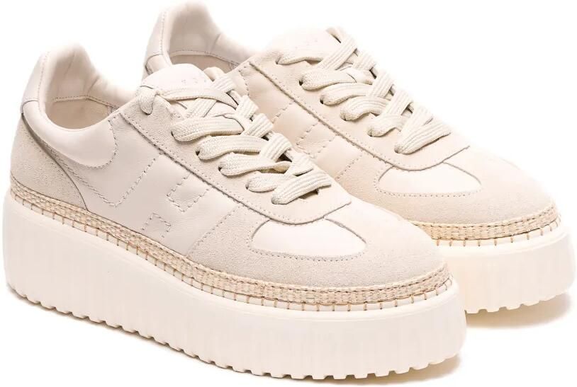 Hogan H-Stripes sneakers met plateauzool Beige - Foto 3