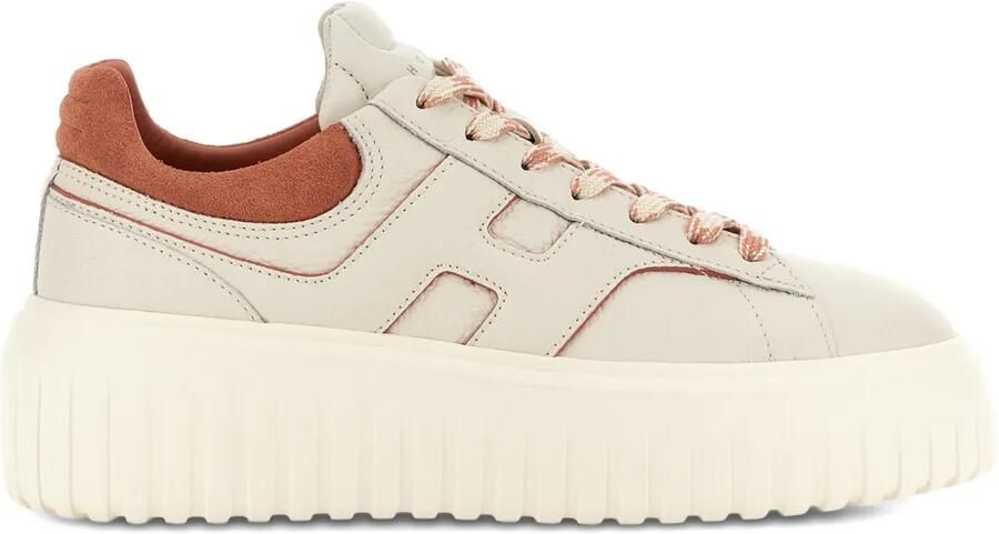 Hogan H-Stripes sneakers met plateauzool Beige