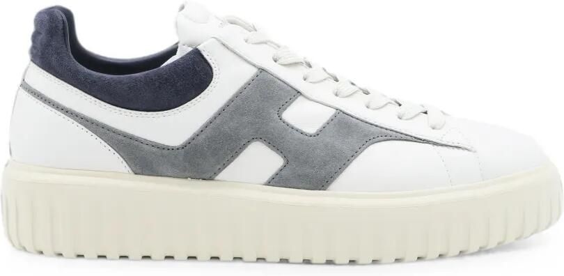 Hogan H-Stripes sneakers met vlakken en logo-patch Wit