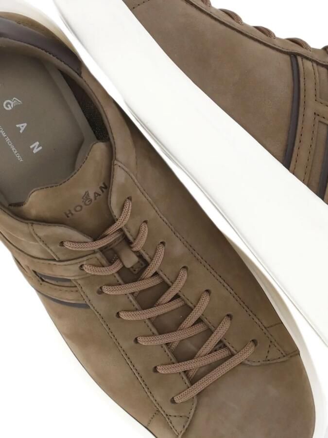 Hogan Leren sneakers met H-applicatie Bruin - Foto 2