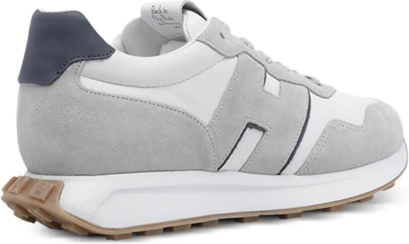 Hogan H601 leren sneakers met logo-patch Grijs - Foto 3