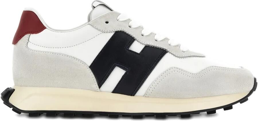 Hogan H601 sneakers met logopatch vlak Wit