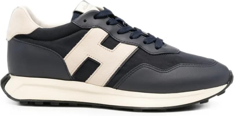 Hogan H601 sneakers met vlakken en logo-patch Blauw