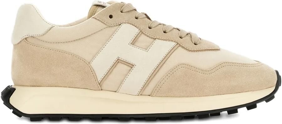 Hogan H601 sneakers met vlakken en logodetail Beige