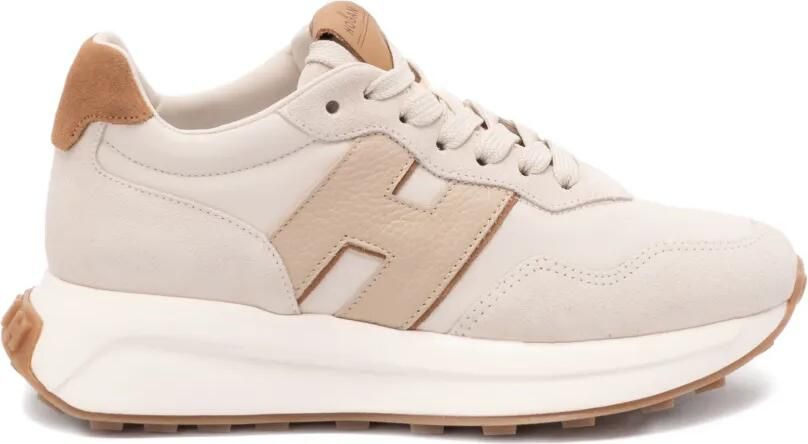 Hogan H641 sneakers met logodetail Beige