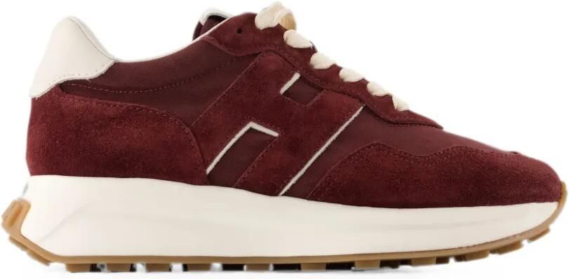 Hogan H641 sneakers met logopatch Rood