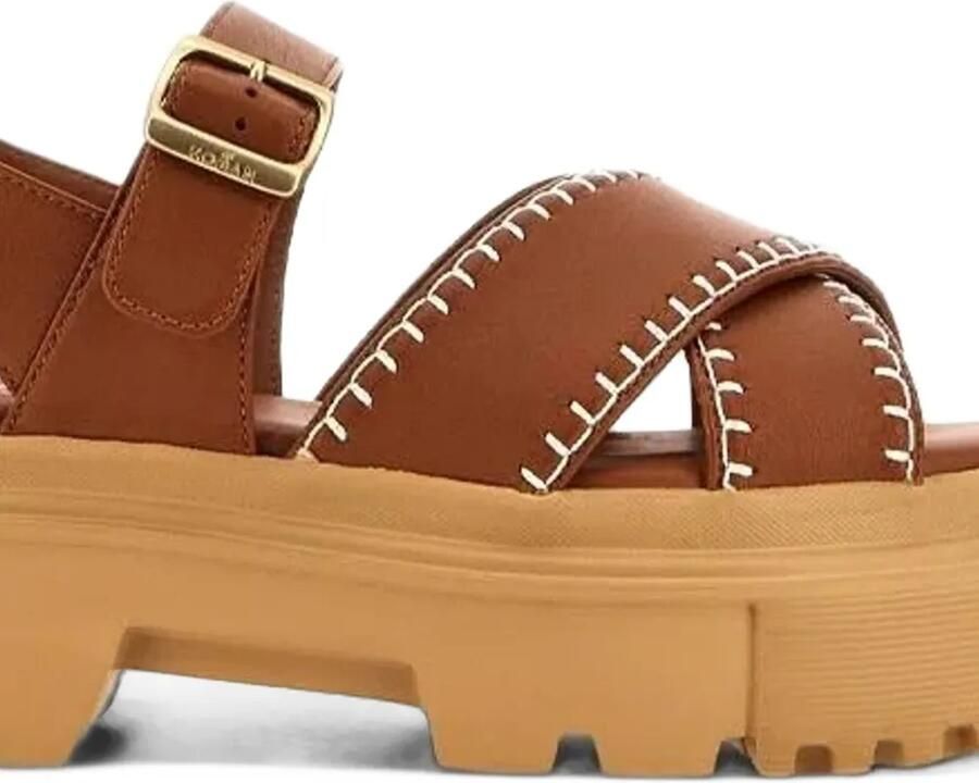 Hogan H644 crossover-strap platform sandals Bruin - Foto 2