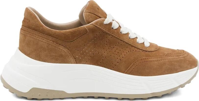 Hogan H669 sneakers met plateauzool Bruin