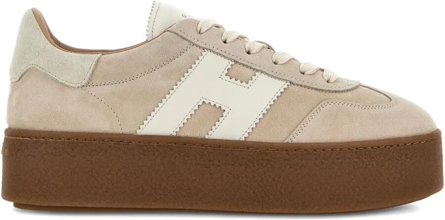 Hogan H698 sneakers met plateauzool Beige