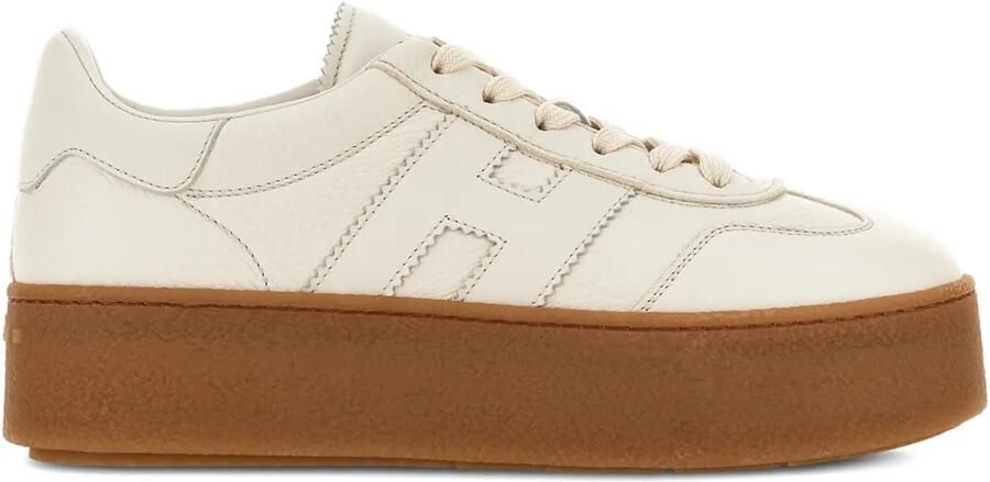 Hogan H698 sneakers met plateauzool Beige