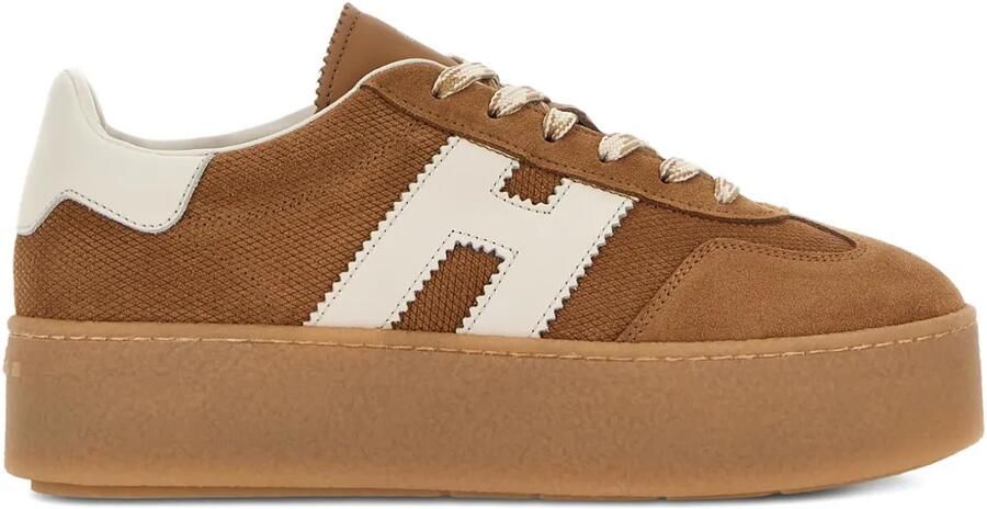 Hogan H698 sneakers met plateauzool Bruin