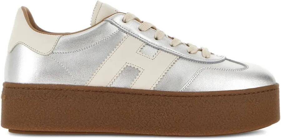 Hogan H698 sneakers met plateauzool Zilver