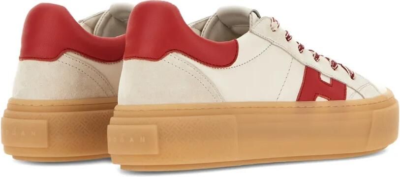 Hogan H705 'h' sneakers met plateauzool Beige - Foto 4