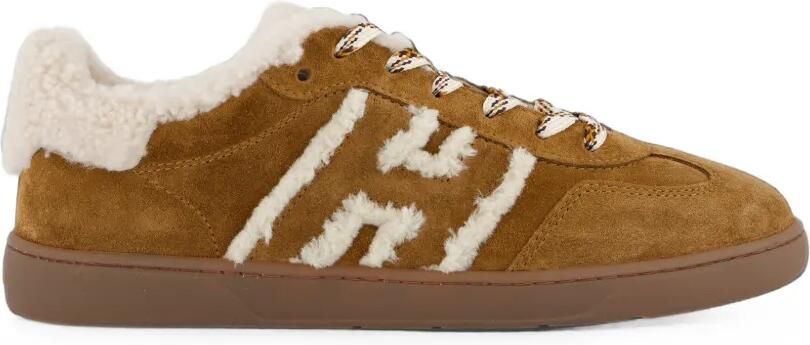 Hogan Cool sneakers met lammy afwerking Bruin