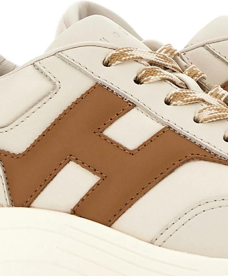 Hogan Hi-Fi leren sneakers Beige