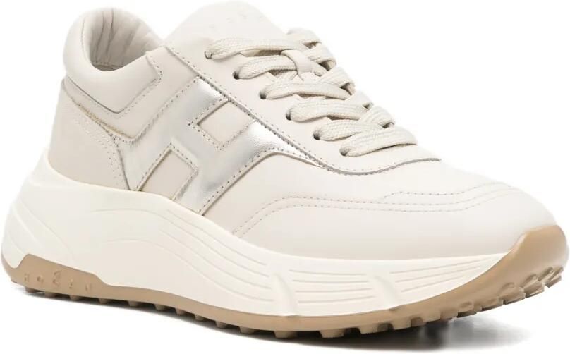 Hogan Hi-Fi leren sneakers Beige