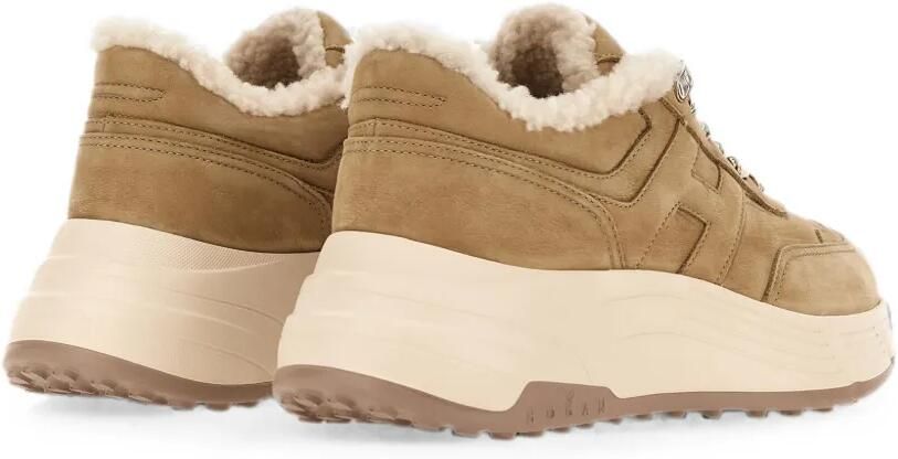 Hogan Hi-Fi sneakers met lammy afwerking Beige - Foto 4