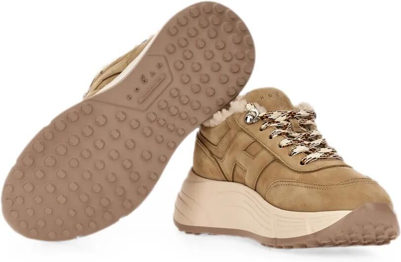 Hogan Hi-Fi sneakers met lammy afwerking Beige - Foto 3