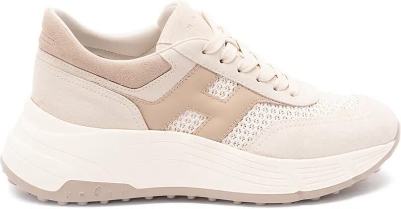 Hogan Hi-Fi sneakers met plateauzool Beige
