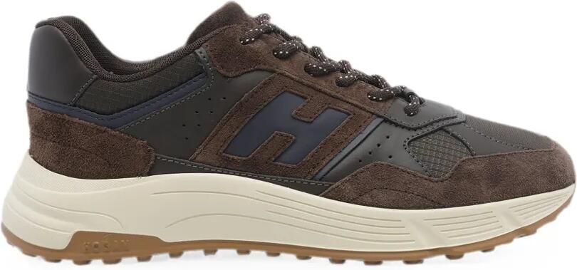 Hogan Hyperlight sneakers met suède vlak Bruin