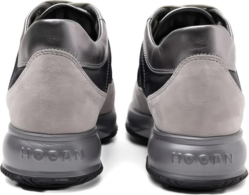 Hogan Interactive Allacciato suède sneakers met metallic vlak Grijs - Foto 2