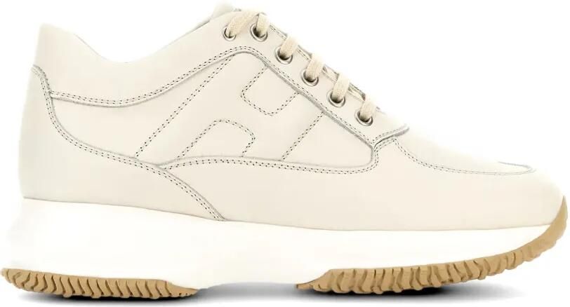 Hogan Interactive sneakers met logo Beige