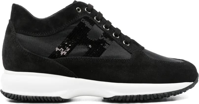Hogan Interactive sneakers met logodetail Zwart