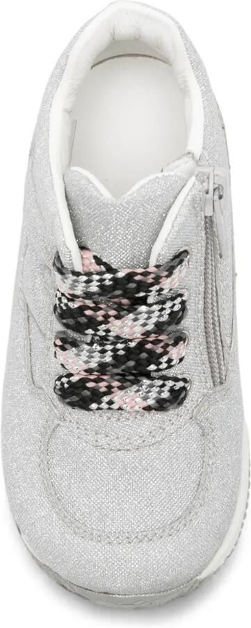 Hogan Kids Sneakers met logopatch en glitter-effect Grijs - Foto 3